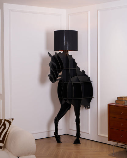 Tete Horse Floor Lamp - Black LED Indoor Decorative Light