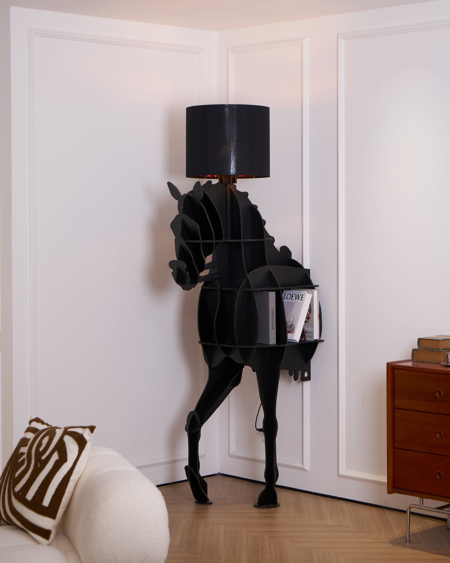 Tete Horse Floor Lamp - Black LED Indoor Decorative Light