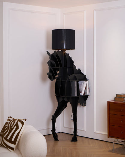 Tete Horse Floor Lamp - Black LED Indoor Decorative Light