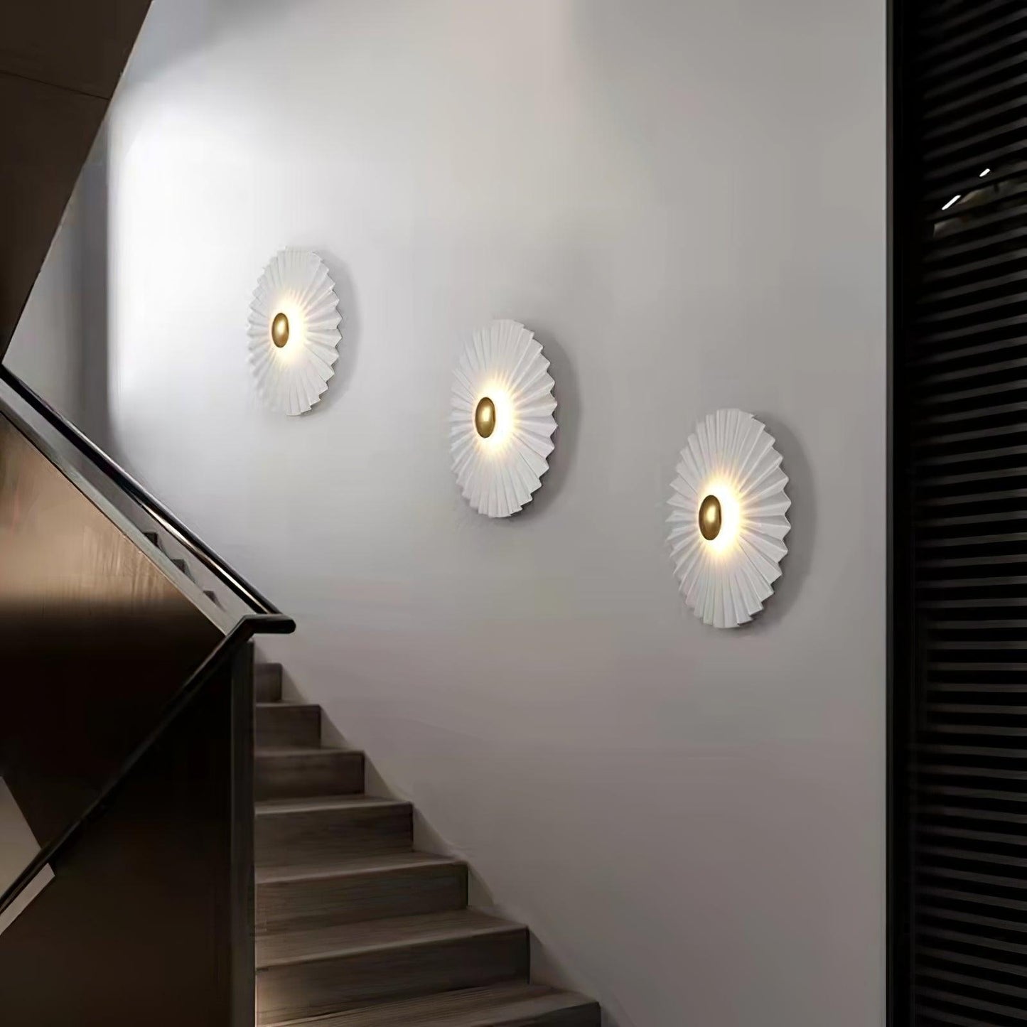Tinsley Flush Wall Lamp - Elegant LED Design, White & Gold