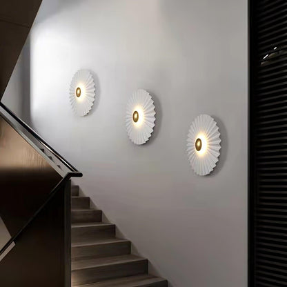 Tinsley Flush Wall Lamp - Elegant LED Design, White & Gold