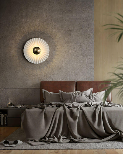 Tinsley Flush Wall Lamp - Elegant LED Design, White & Gold