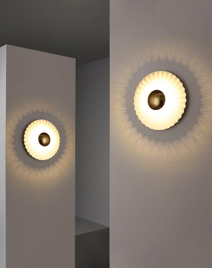 Tinsley Flush Wall Lamp - Elegant LED Design, White & Gold