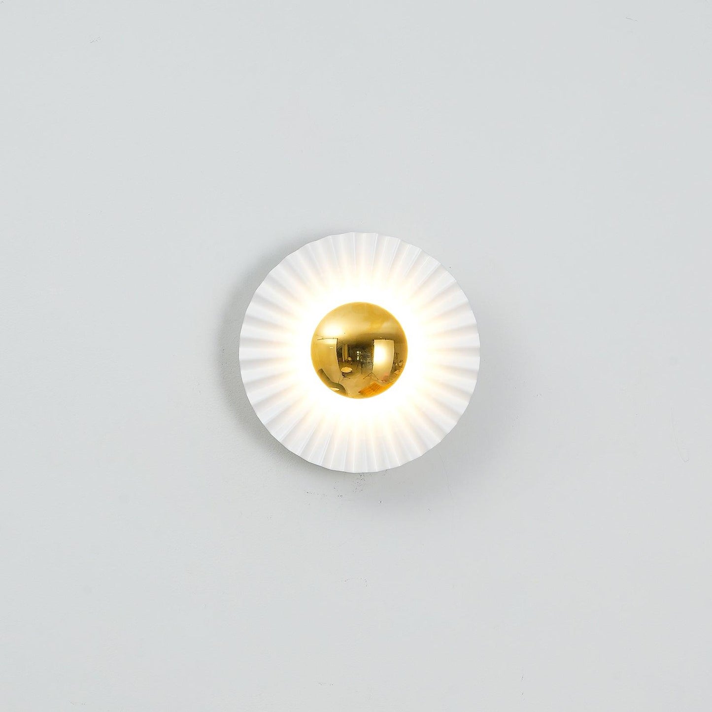 Tinsley Flush Wall Lamp - Elegant LED Design, White & Gold