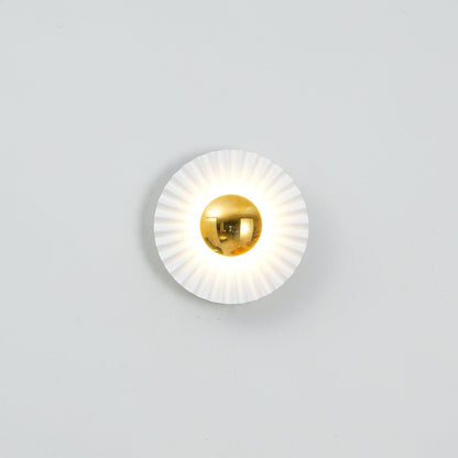 Tinsley Flush Wall Lamp - Elegant LED Design, White & Gold