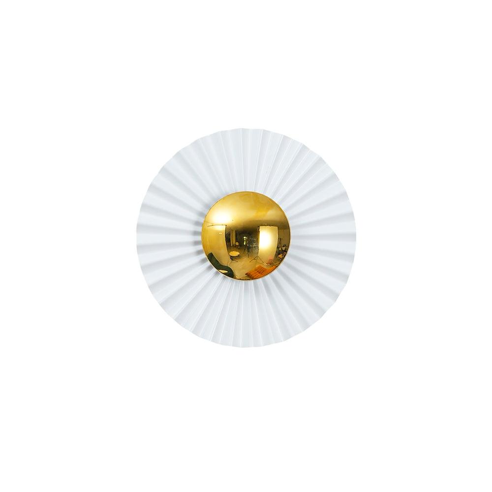 Tinsley Flush Wall Lamp - Elegant LED Design, White & Gold