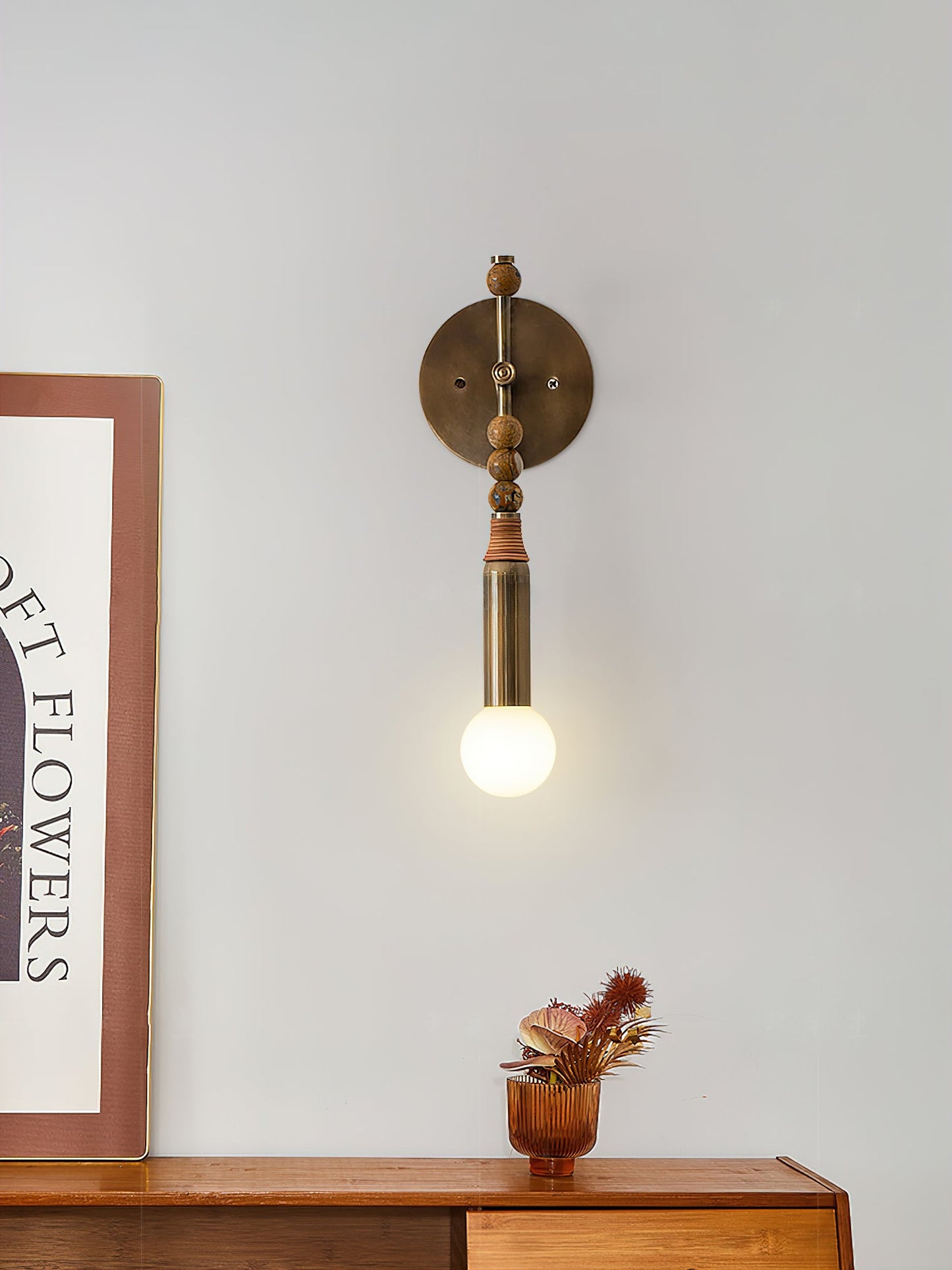 Toam Wall Lamp - Elegant Brass and Marble Indoor Sconce