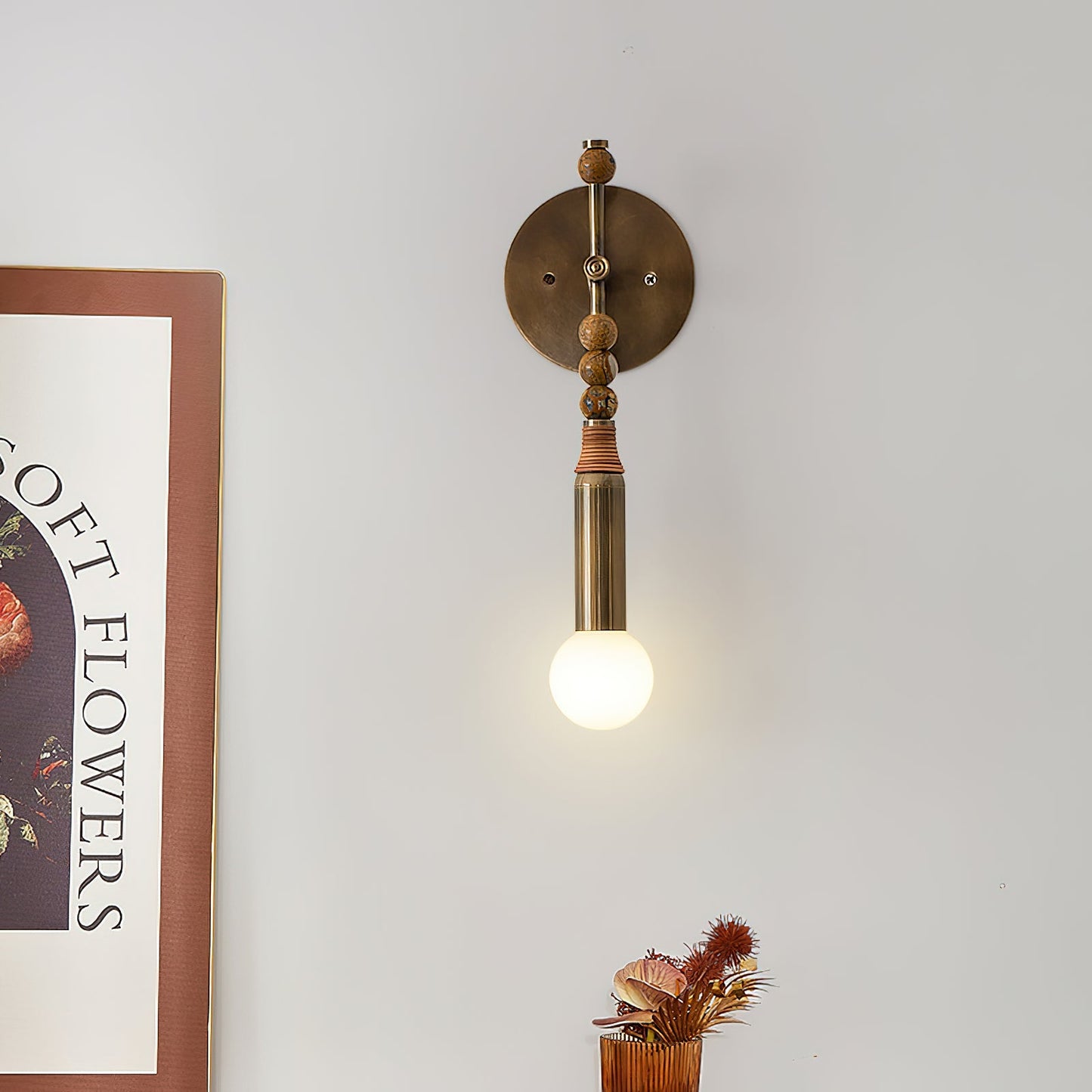 Toam Wall Lamp - Elegant Brass and Marble Indoor Sconce