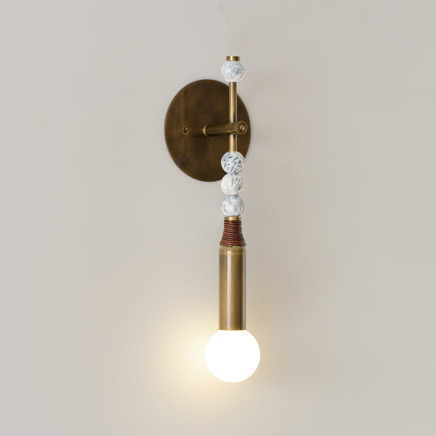 Toam Wall Lamp - Elegant Brass and Marble Indoor Sconce