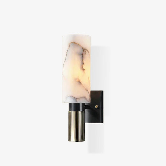 Torch Alabaster Sconce - Handmade Wall Light, LED, Indoor