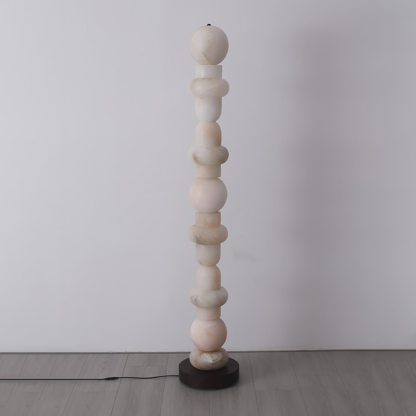 Spanish Alabaster Floor Lamp with LED Light - Modern Design