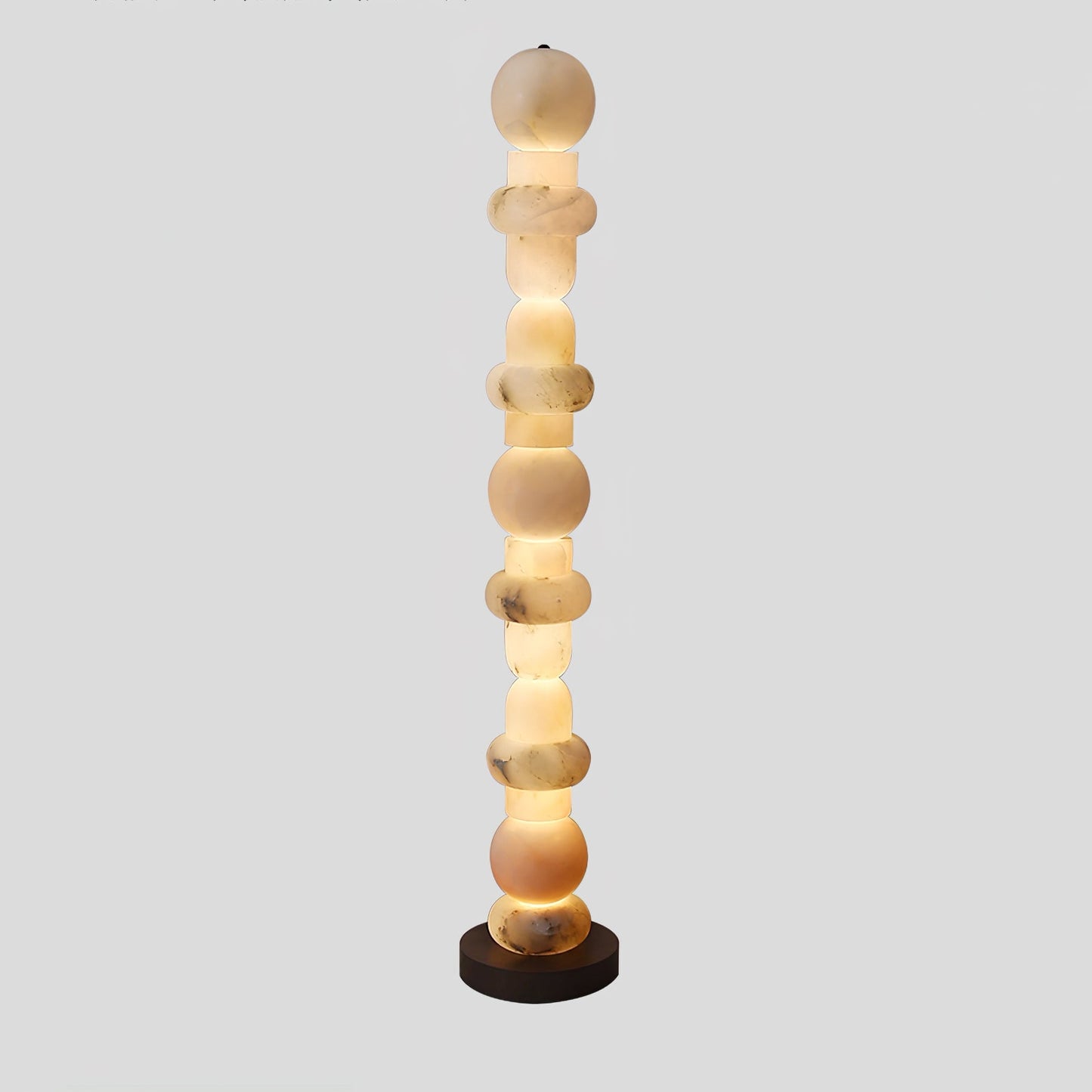 Spanish Alabaster Floor Lamp with LED Light - Modern Design