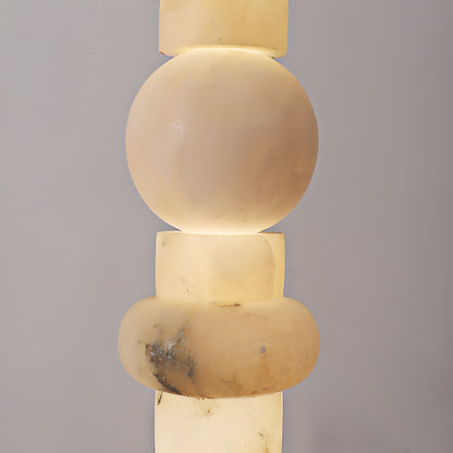 Spanish Alabaster Floor Lamp with LED Light - Modern Design