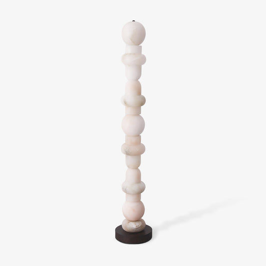 Spanish Alabaster Floor Lamp with LED Light - Modern Design