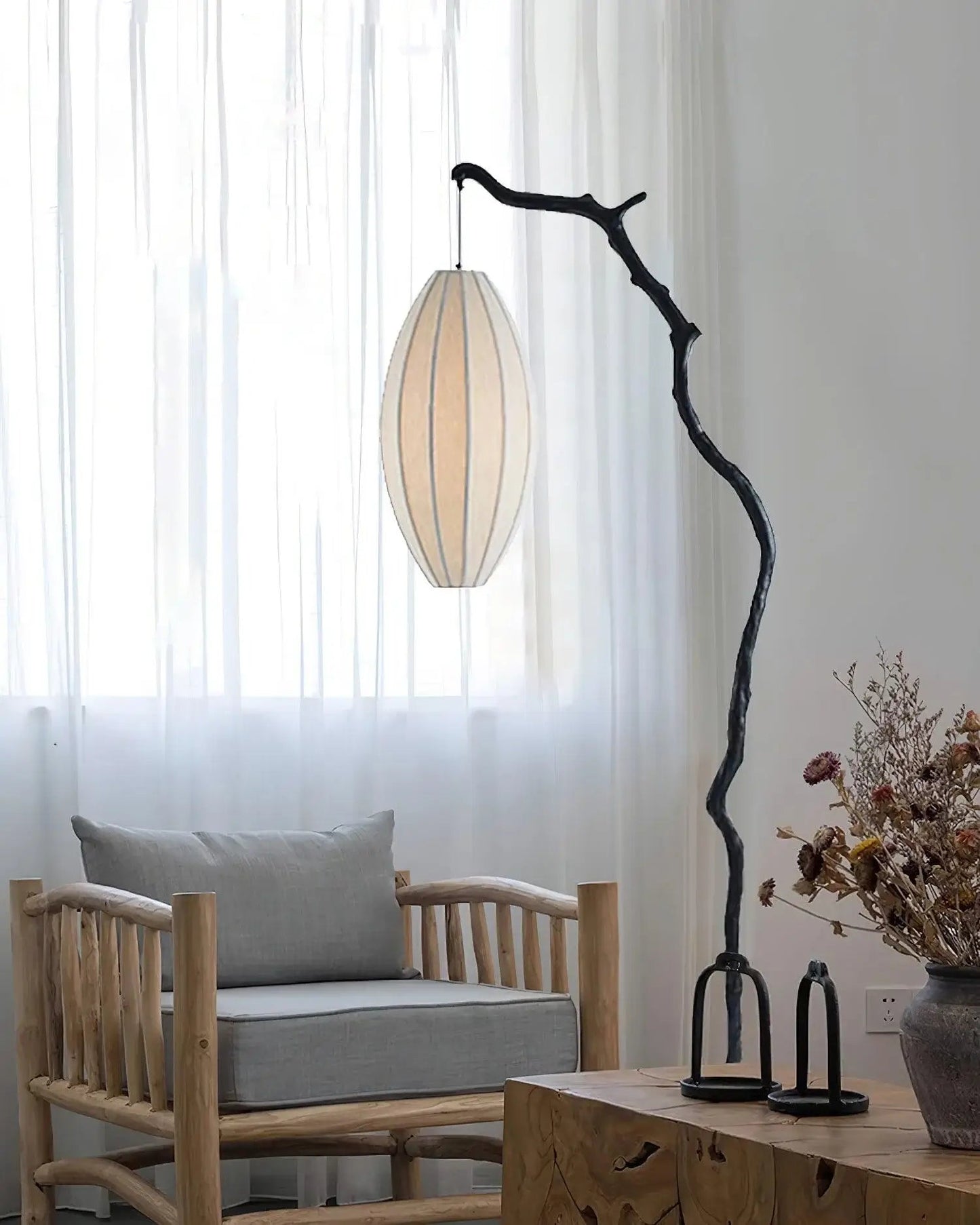 Tree Lantern Sculpture Floor Lamp - LED Indoor Lighting