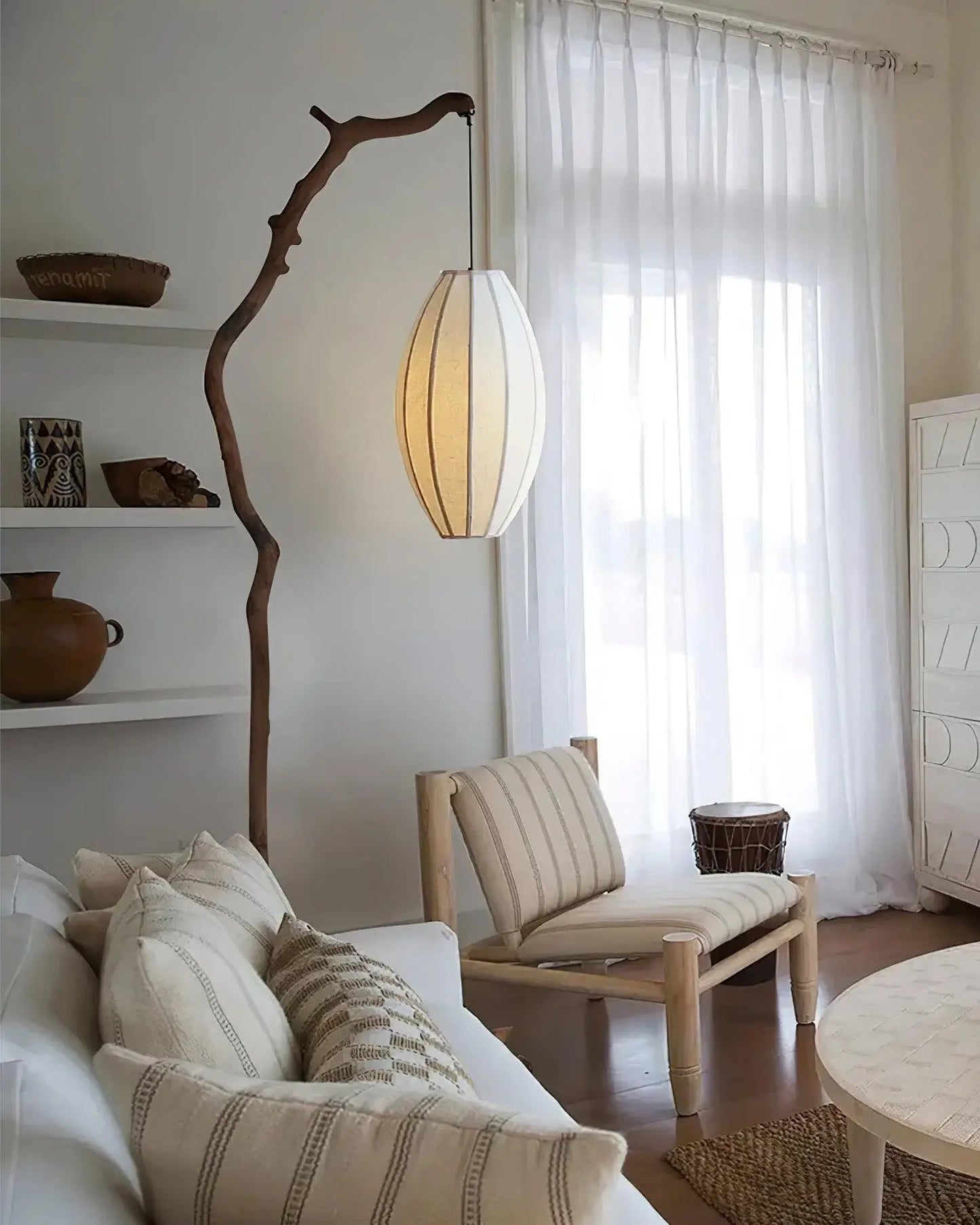 Tree Lantern Sculpture Floor Lamp - LED Indoor Lighting