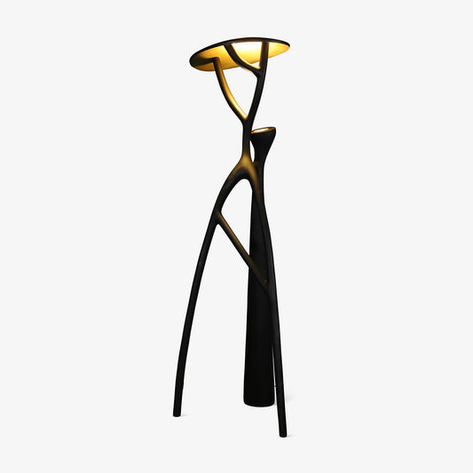 Gothic Tree Sculpture Floor Lamp with Integrated LED Lighting