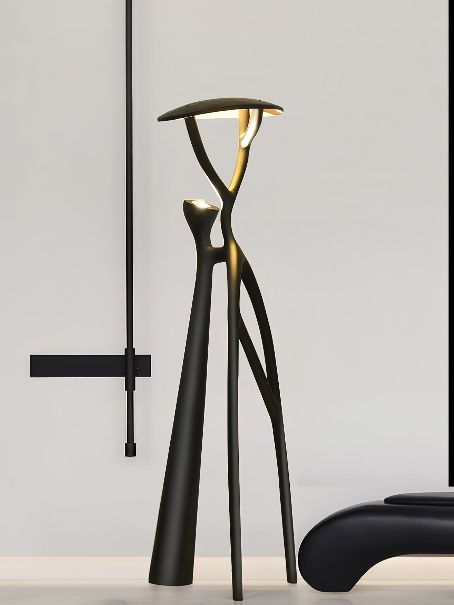 Gothic Tree Sculpture Floor Lamp with Integrated LED Lighting