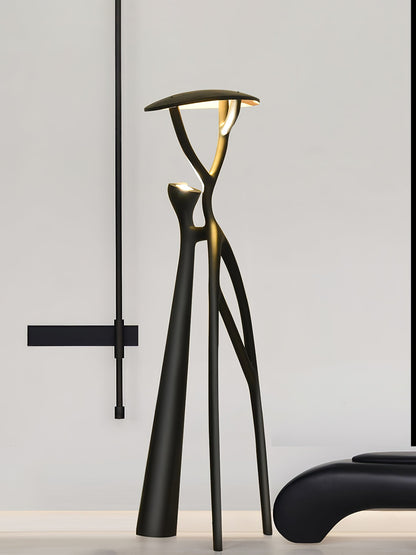 Gothic Tree Sculpture Floor Lamp with Integrated LED Lighting