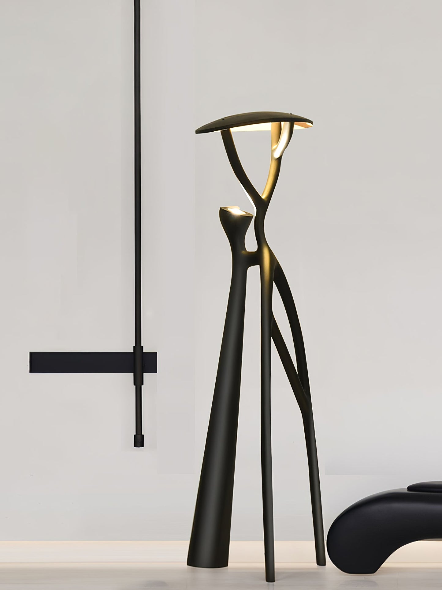 Gothic Tree Sculpture Floor Lamp with Integrated LED Lighting