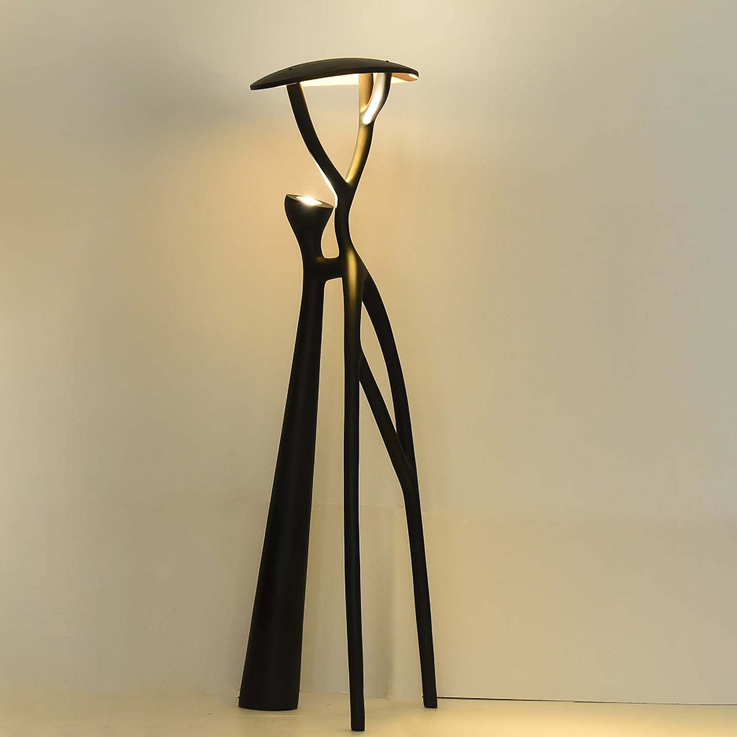 Gothic Tree Sculpture Floor Lamp with Integrated LED Lighting