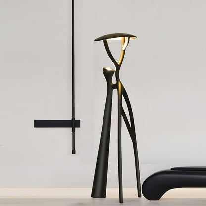 Gothic Tree Sculpture Floor Lamp with Integrated LED Lighting