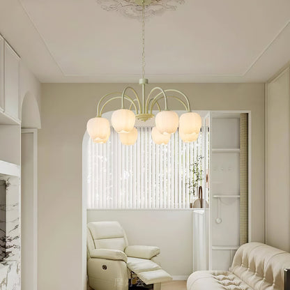 Tulip Matcha Chandelier LED Light Fixture for Home Decor