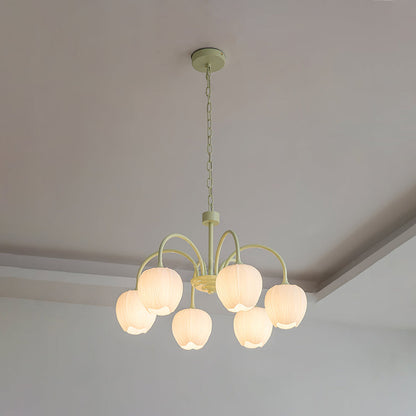 Tulip Matcha Chandelier LED Light Fixture for Home Decor
