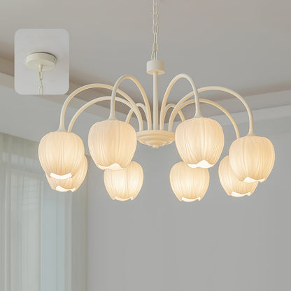 Tulip Matcha Chandelier LED Light Fixture for Home Decor