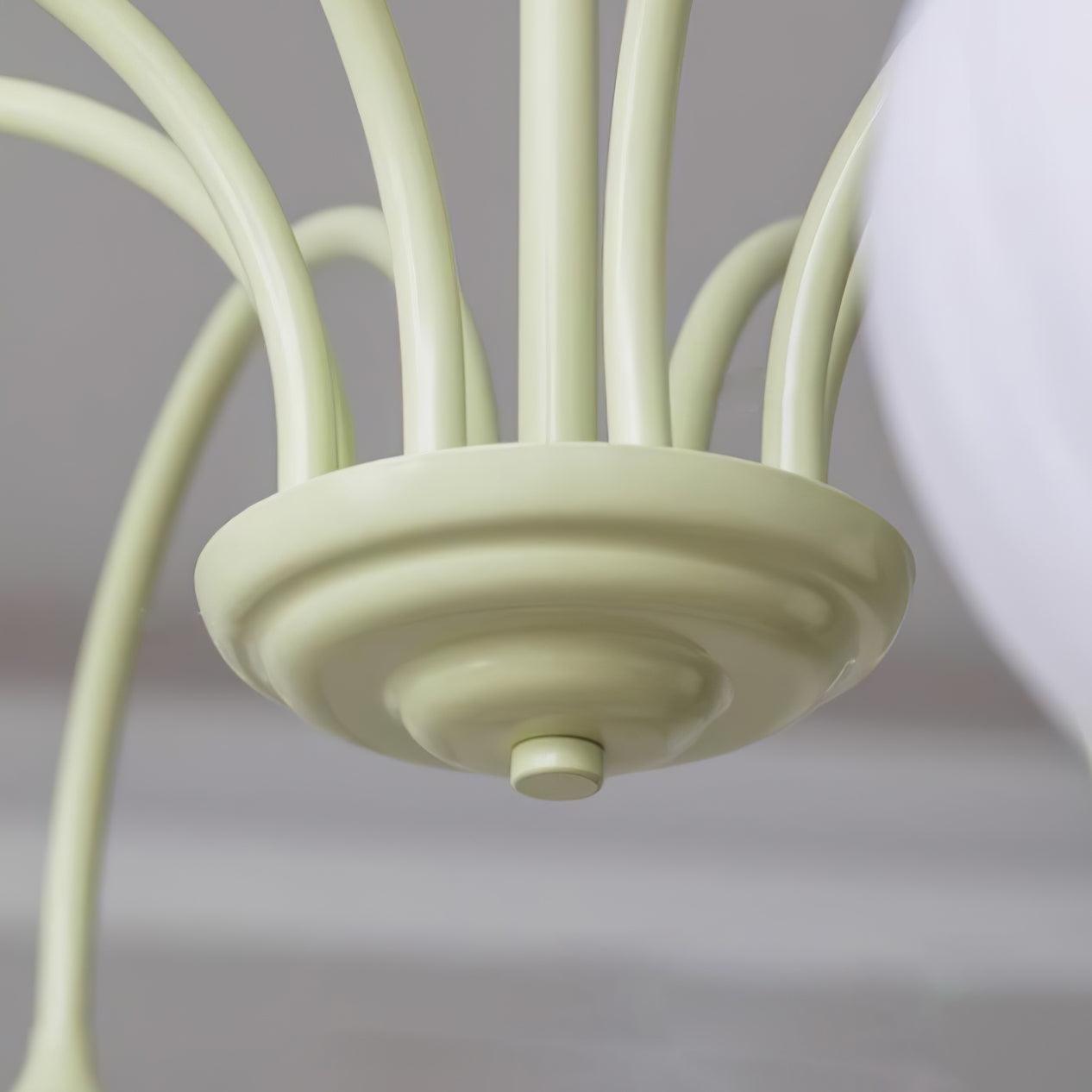 Tulip Matcha Chandelier LED Light Fixture for Home Decor