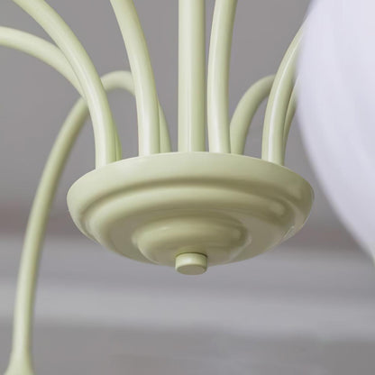 Tulip Matcha Chandelier LED Light Fixture for Home Decor