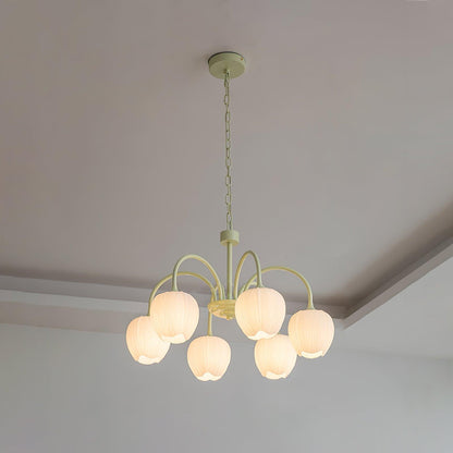 Tulip Matcha Chandelier LED Light Fixture for Home Decor