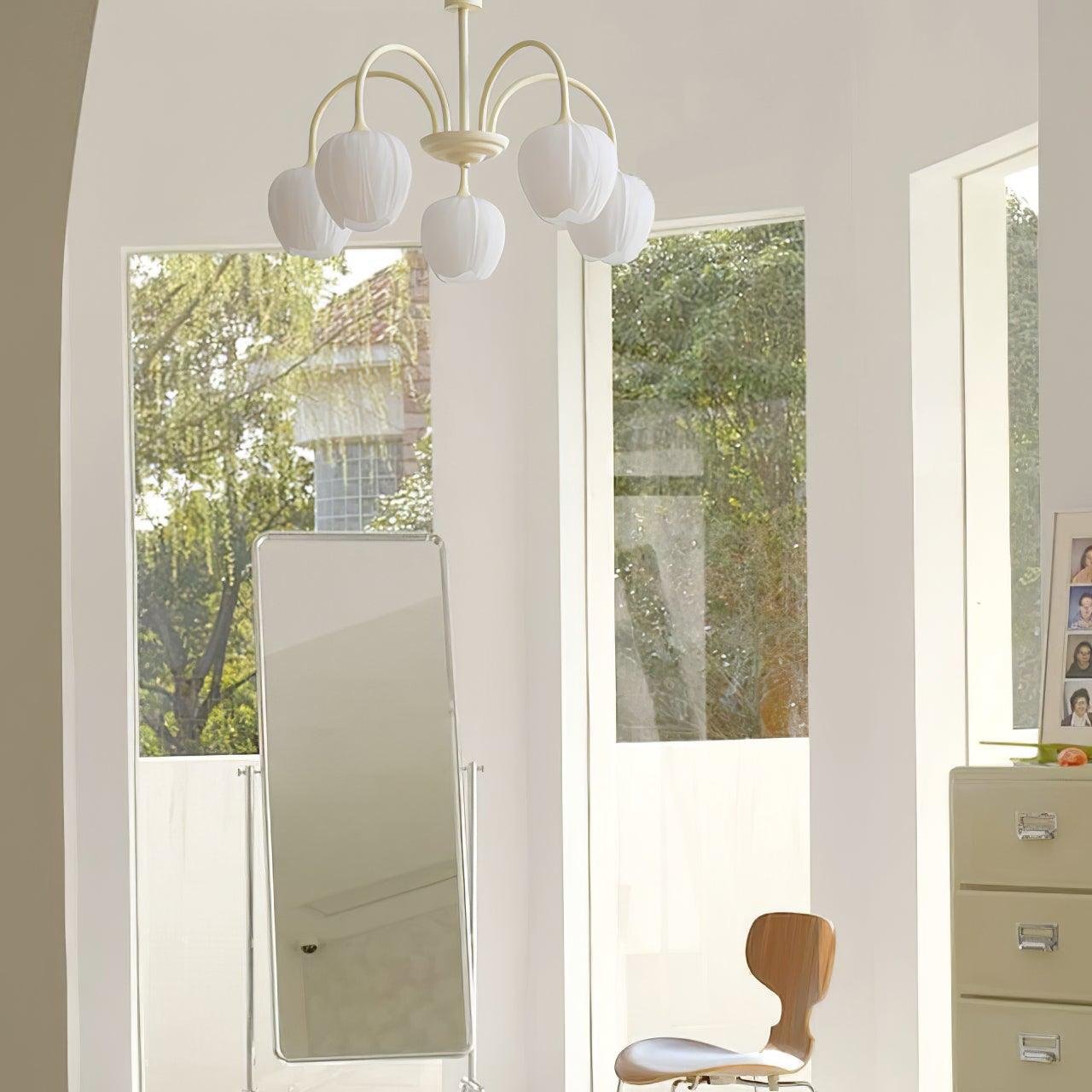 Tulip Matcha Chandelier LED Light Fixture for Home Decor
