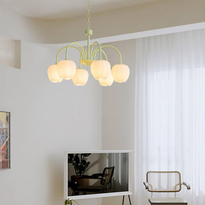 Tulip Matcha Chandelier LED Light Fixture for Home Decor
