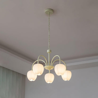 Tulip Matcha Chandelier LED Light Fixture for Home Decor