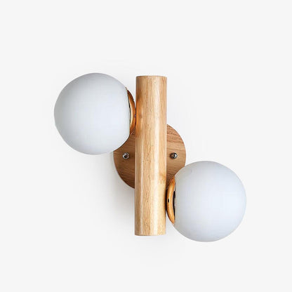 Tupelo Double Sconce Wall Light - Wooden LED Design