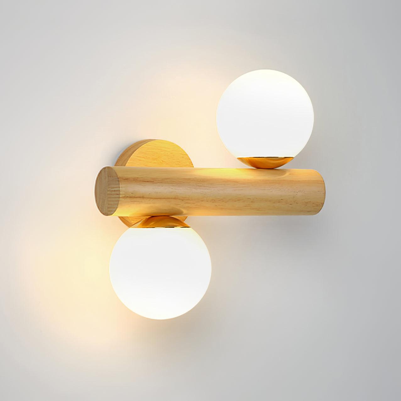 Tupelo Double Sconce Wall Light - Wooden LED Design