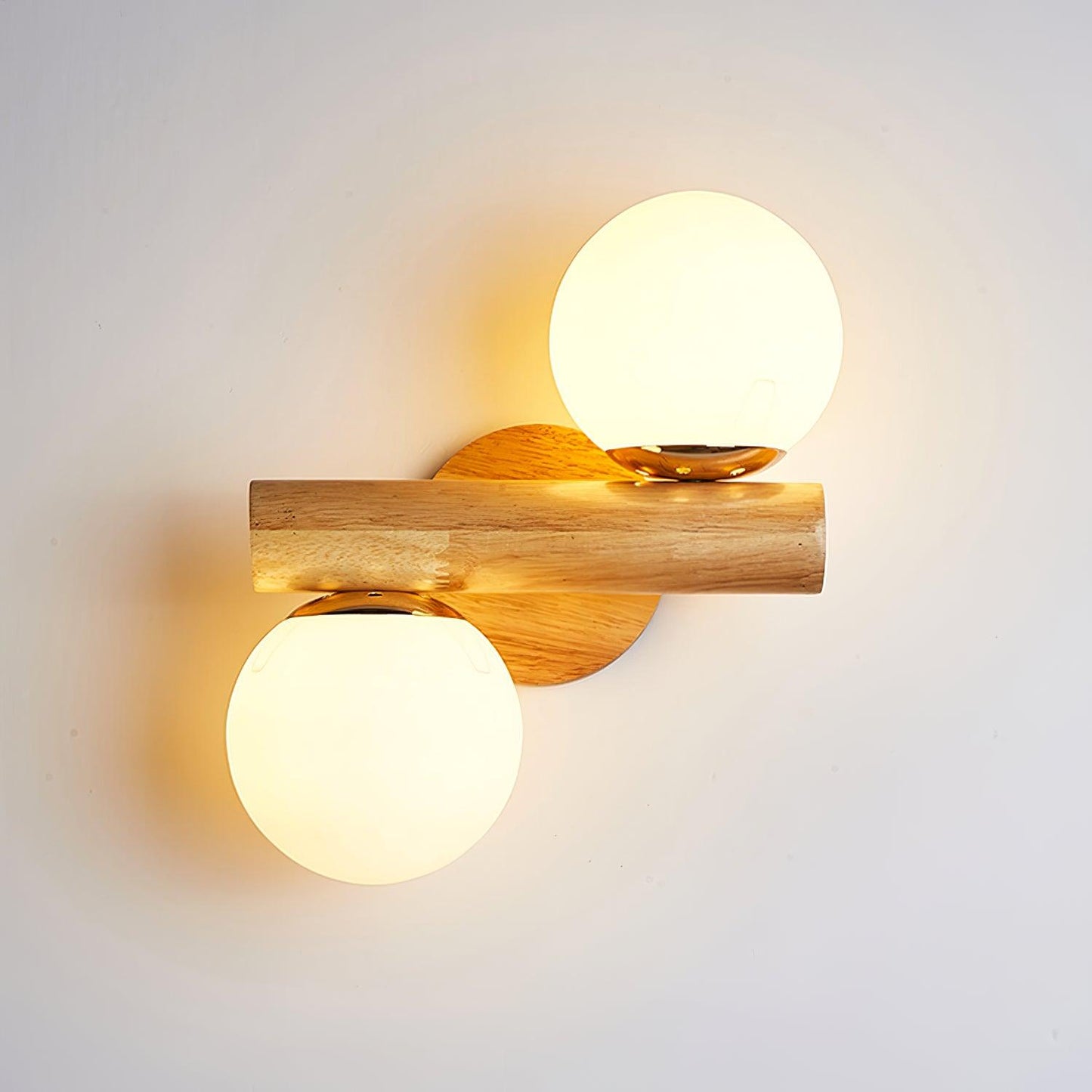 Tupelo Double Sconce Wall Light - Wooden LED Design
