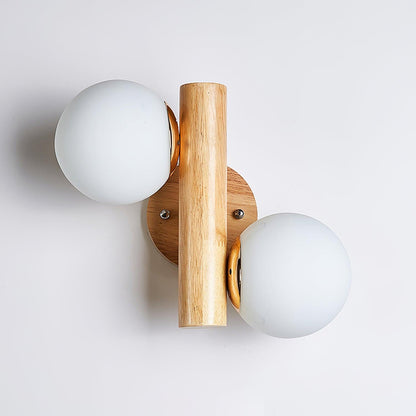 Tupelo Double Sconce Wall Light - Wooden LED Design