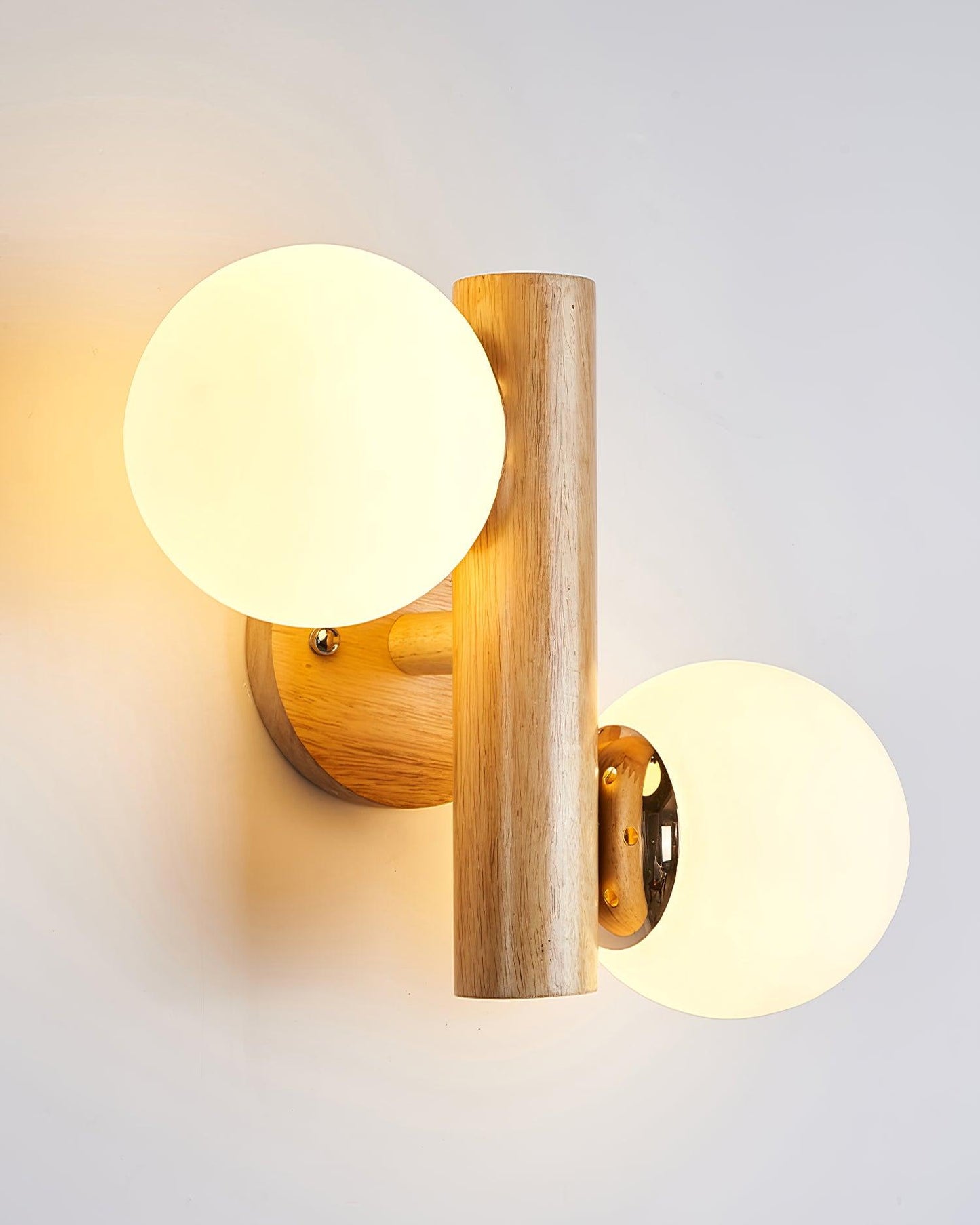 Tupelo Double Sconce Wall Light - Wooden LED Design