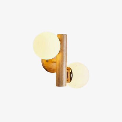 Tupelo Double Sconce Wall Light - Wooden LED Design