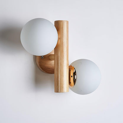 Tupelo Double Sconce Wall Light - Wooden LED Design