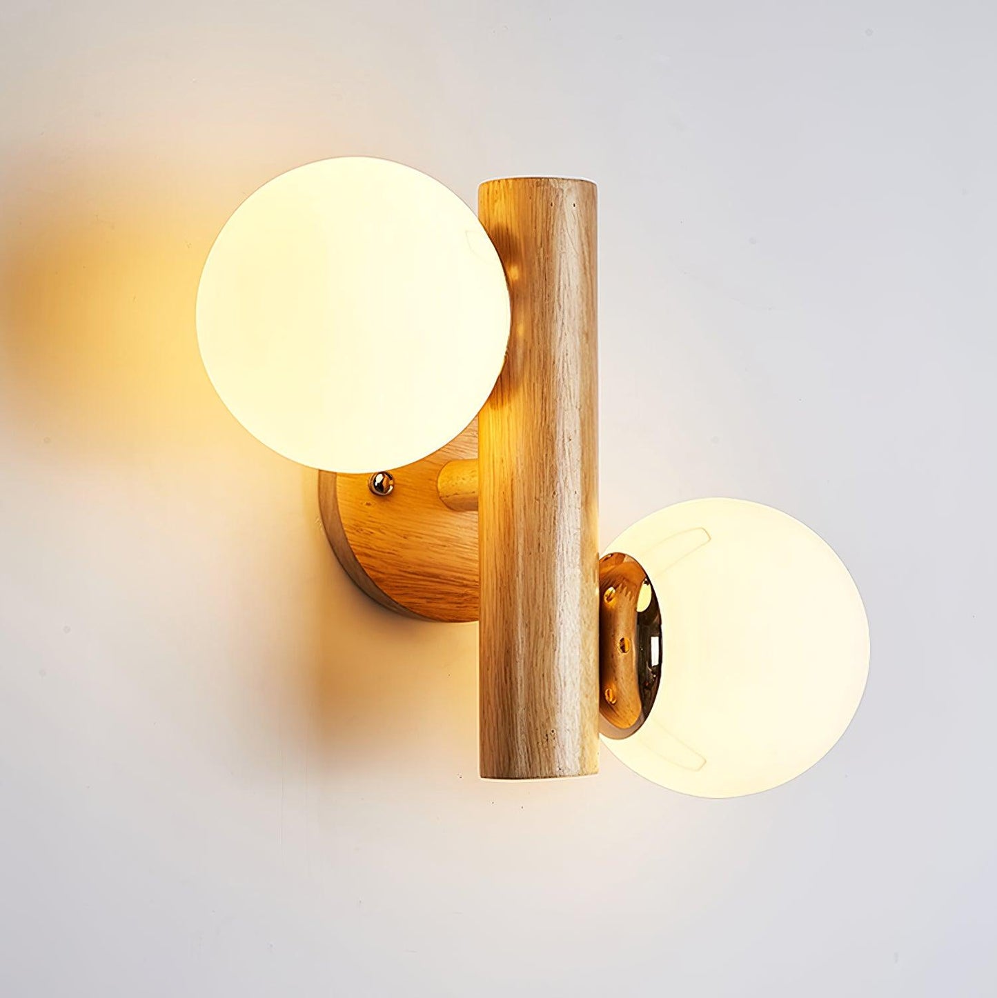 Tupelo Double Sconce Wall Light - Wooden LED Design