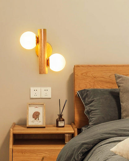Tupelo Double Sconce Wall Light - Wooden LED Design