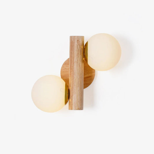 Tupelo Double Sconce Wall Light - Wooden LED Design