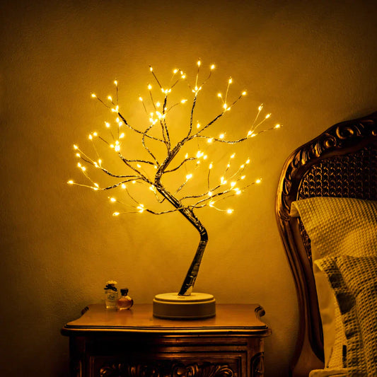 TwinkleTree - Handmade LED Tree Lamp with 108 Lights