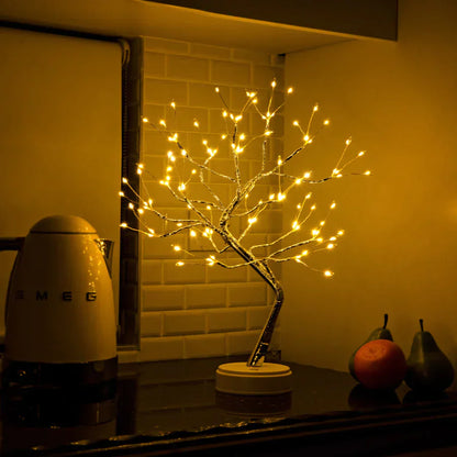 TwinkleTree - Handmade LED Tree Lamp with 108 Lights