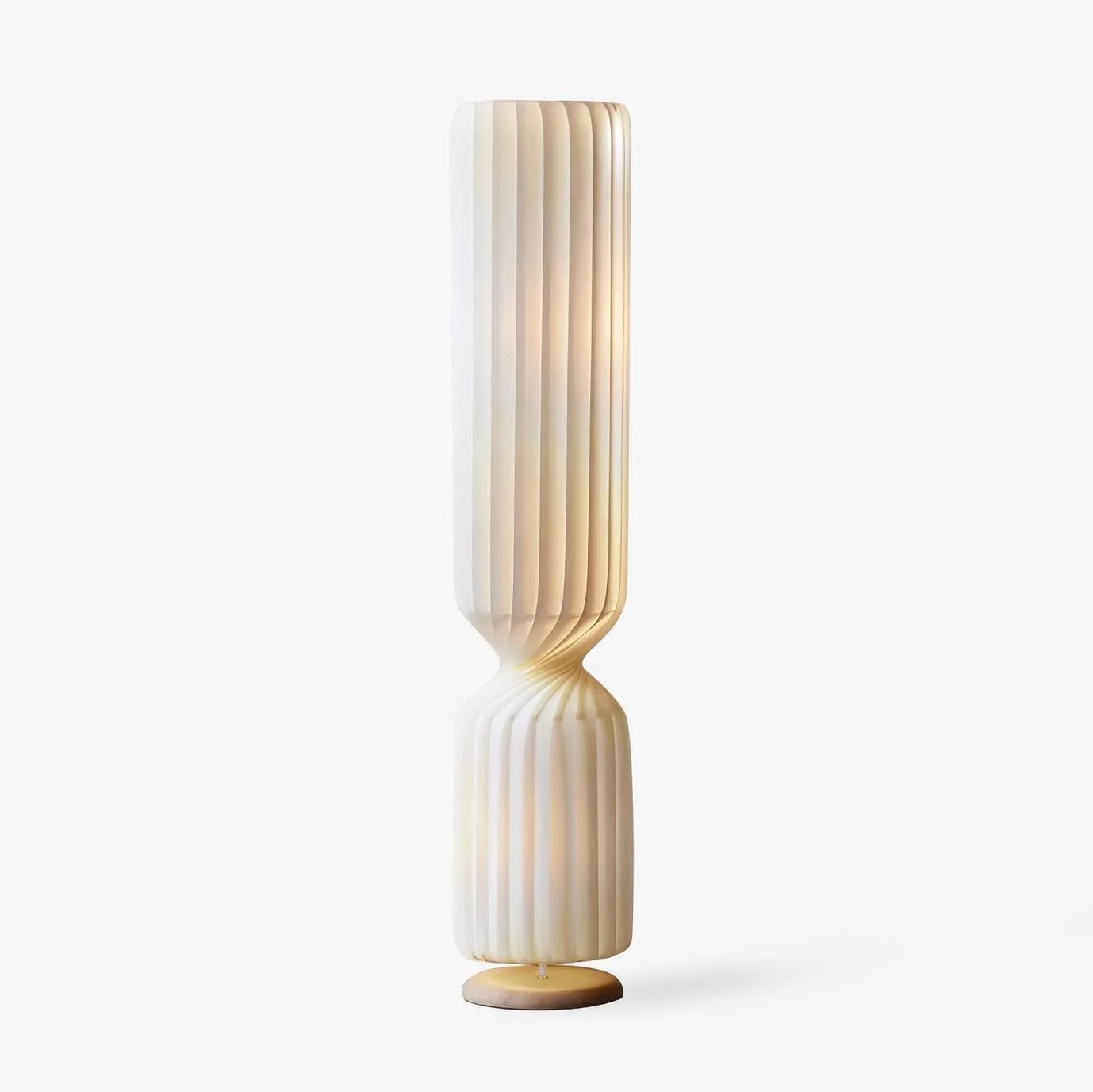 Twist Floor Lamp with Integrated LED - Modern White Design