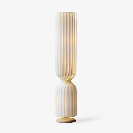 Twist Floor Lamp with Integrated LED - Modern White Design