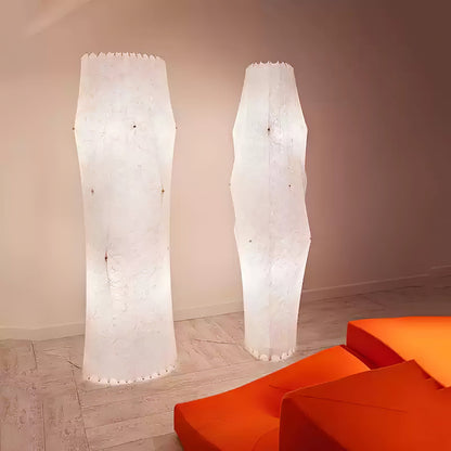 Twist Silk Floor Lamp with LED Shade for Modern Living